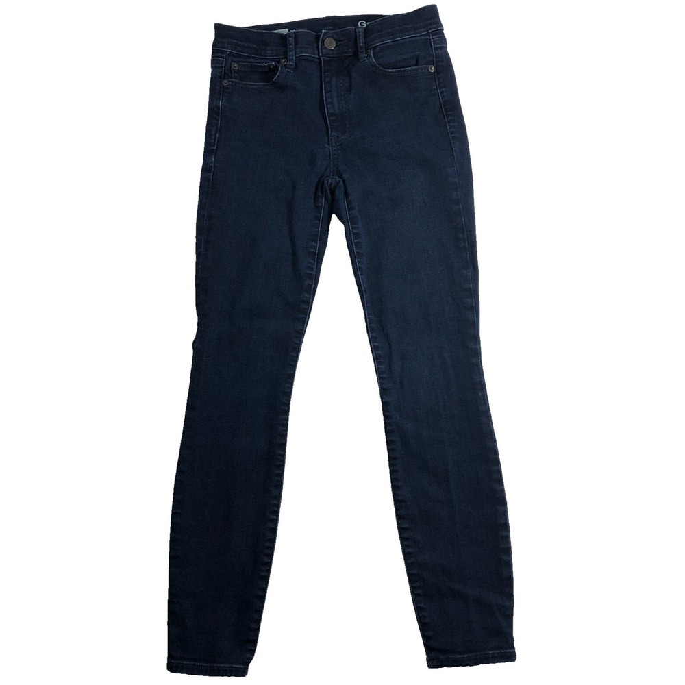 Gap 1969 Jeans Women's Size 27s Denim Blue Resolution True Skinny Mid Rise Short